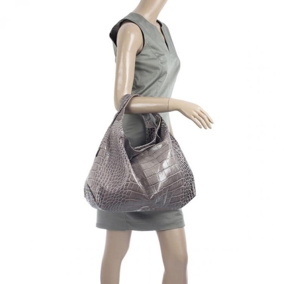 Furla lavender Elisabeth Croc embossed hobo bag - Picture 5 of 7